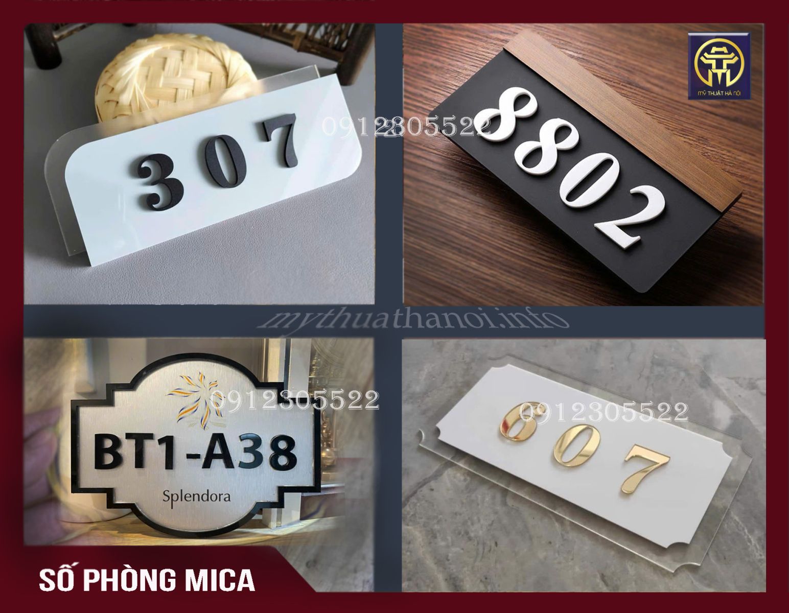 Biển số mica noi